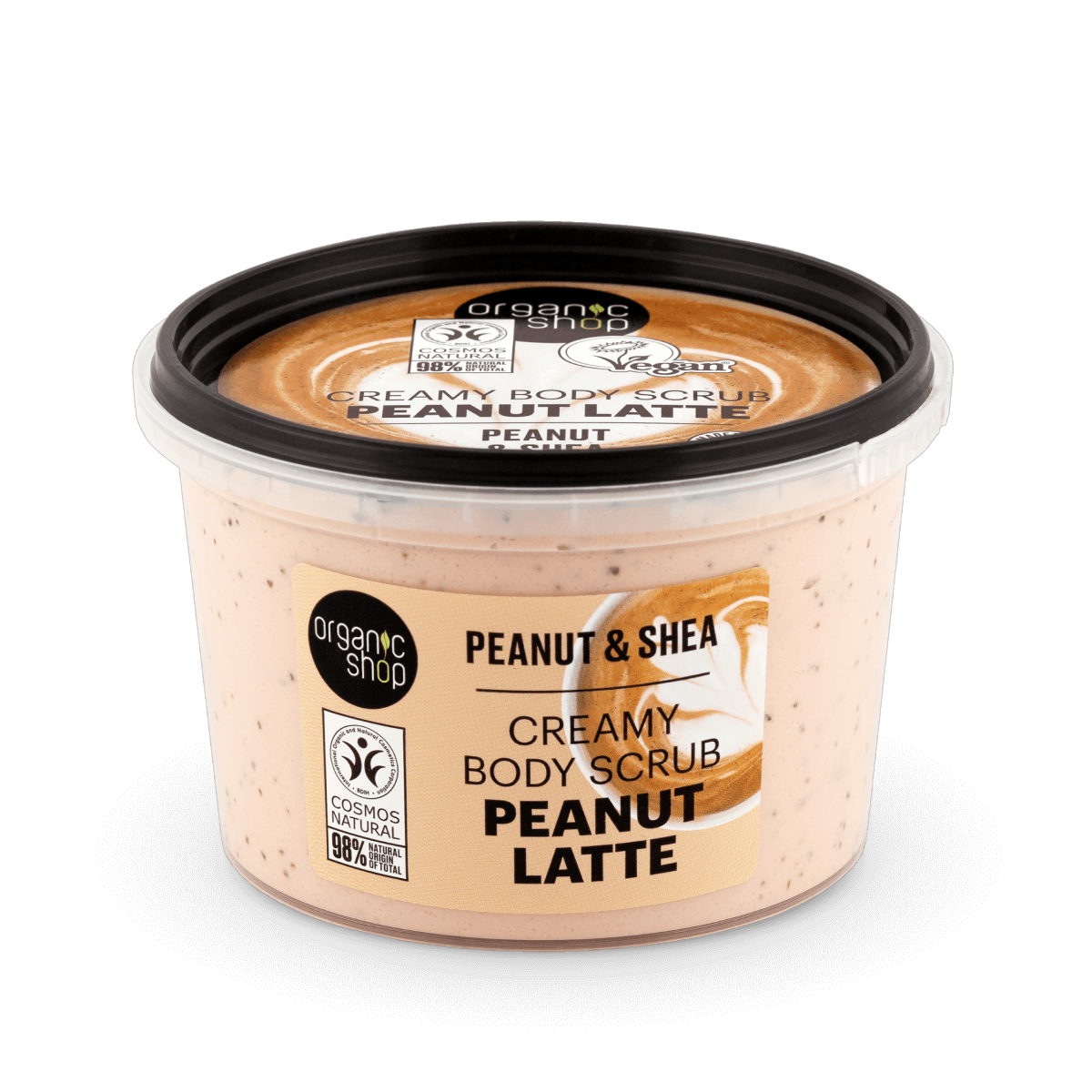 "Peanut Latte" krémes testradír mogyoróval és shea vajjal