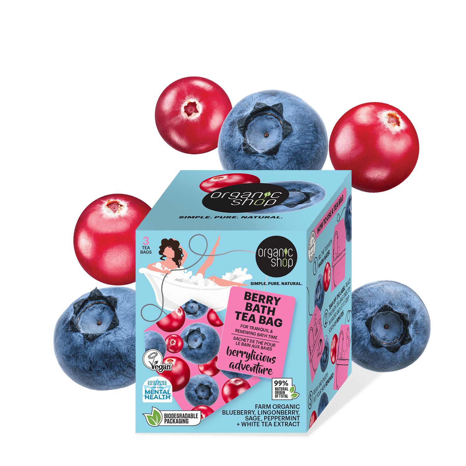 "Berry Bath" Fürdőfilter bogyós gyümölcsökkel - 2. kép