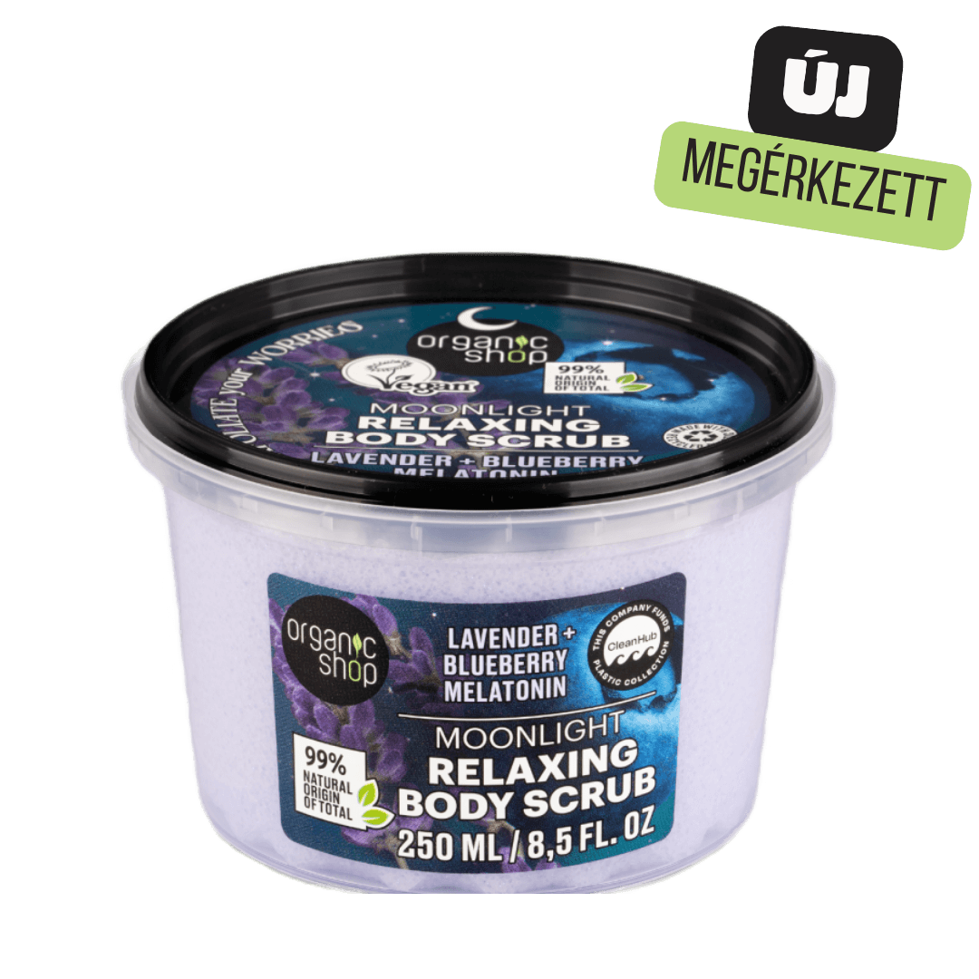 Relaxáló testradír levendulával, áfonyával és melatoninnal